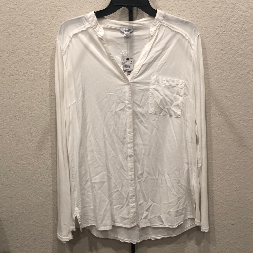NWT! Splendid new famous shirt button up in white - Picture 3 of 6